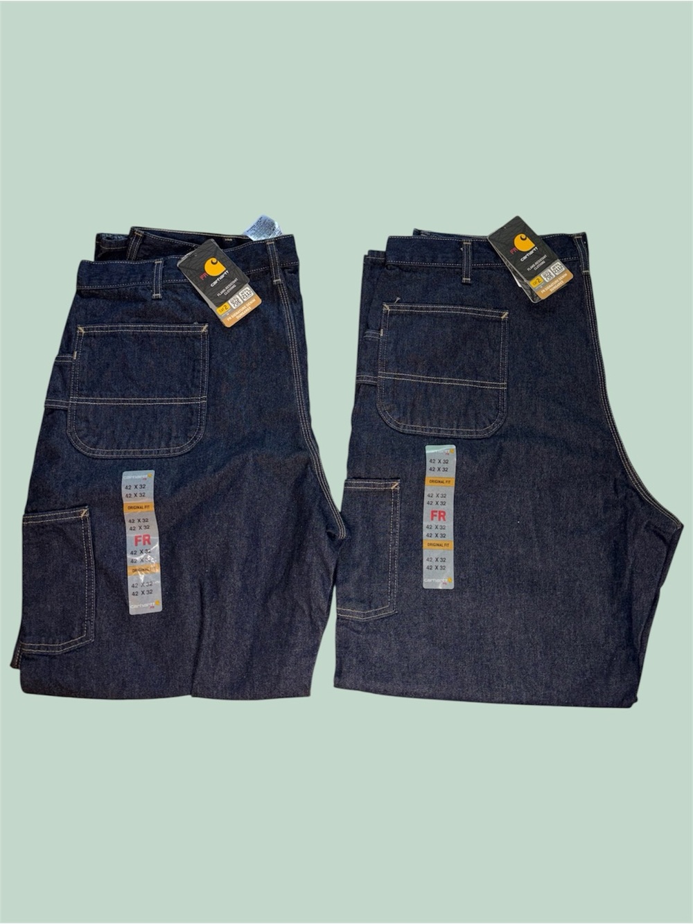 Carhartt FR Signature Denim Dungaree Pants Bundle